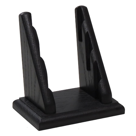 Wooden Mallet 3 Pocket Countertop Business Card Holder; Black BCC1-3BK